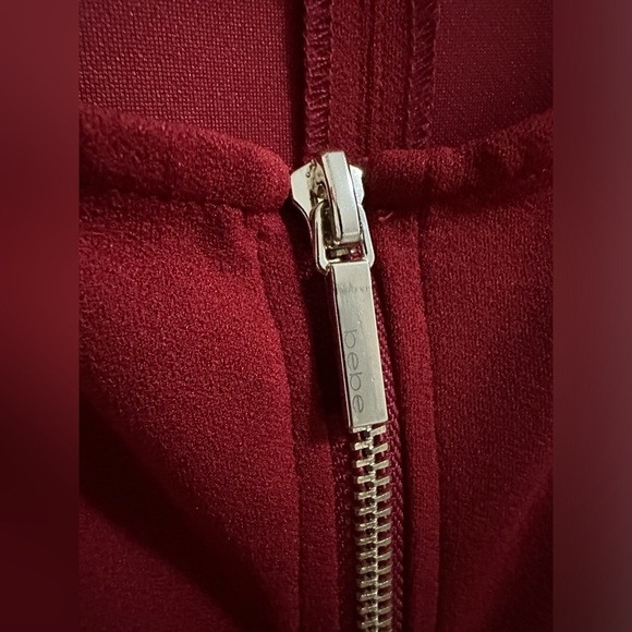 Sexy BeBe Red Cutout Wide Leg belted pant Jumpsuit size 2 straight leg - Picture 8 of 8